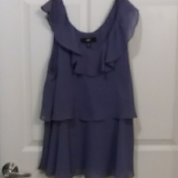 Mossimo Purple Ruffle Tank L-XL - Picture 3 of 4